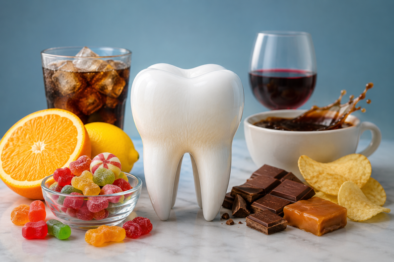 ¿Qué alimentos dañan más el esmalte dental?